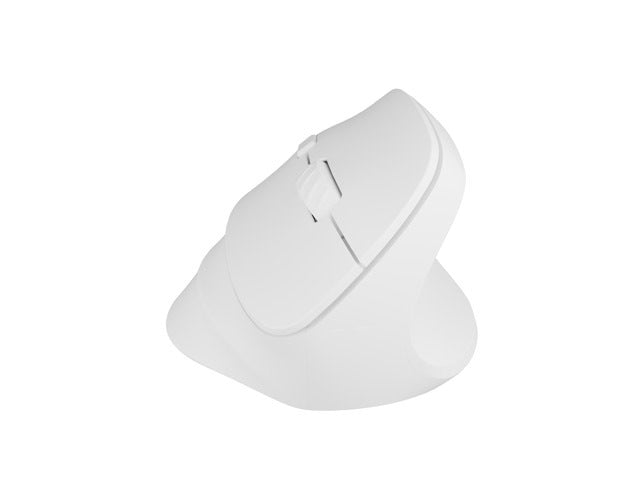 Natec Vertical Mouse Crake 2 Wireless, 2400DPI Bluetooth 5.2 + 2.4 GHz White