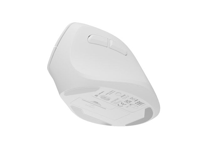 Natec Vertical Mouse Crake 2 Wireless, 2400DPI Bluetooth 5.2 + 2.4 GHz White