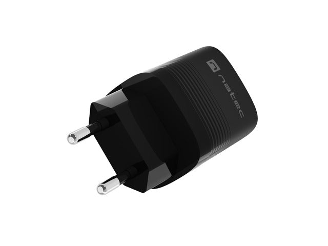 Natec USB Charger  Ribera Gan 1X USB-A + 1X USB-C 30W, Black
