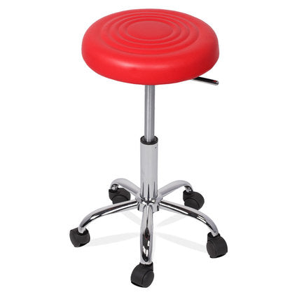 STOOL WITH WHEELS 40X50-65X40 CM. RED