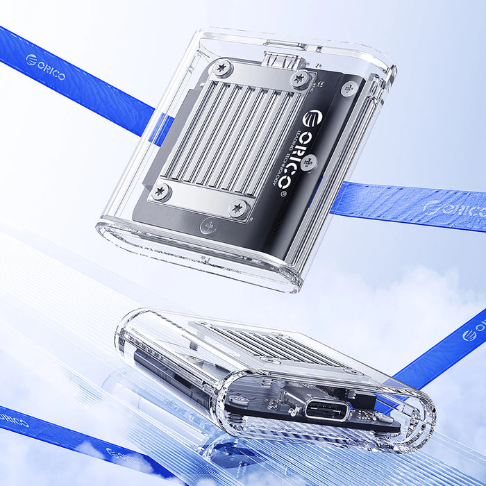 Orico TC20-M2-10G M.2 NVME USB-C 3.2 Disk Caddy - Transparent