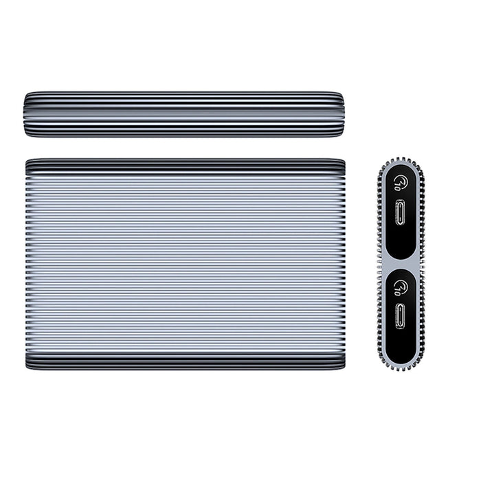 Orico AM2C3-2N Dual Disk Caddy for Two M.2 NVME USB-C 3.2 10Gb/s Drives - Gray