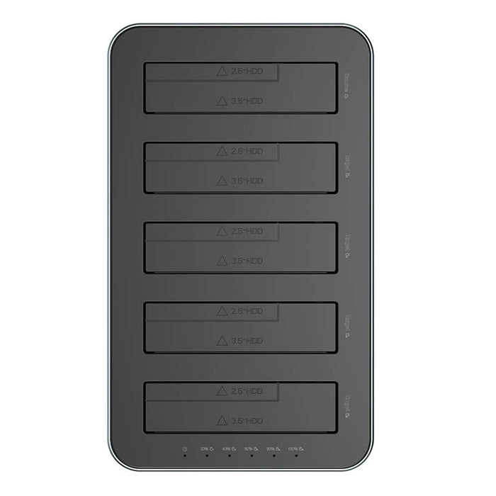 Orico docking station for 2.5" / 3.5" HDD / SSD, 5Gbps, USB-C to USB-C/A with cloning function (black)