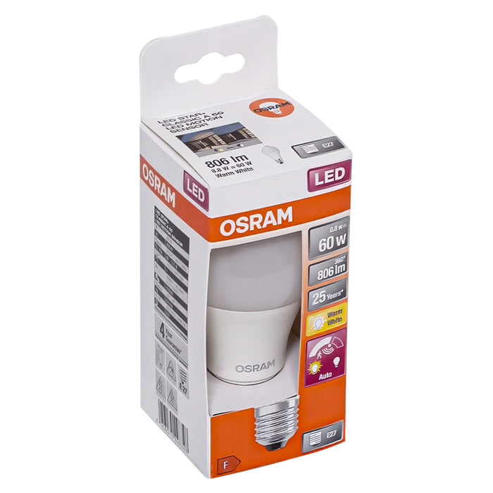 LED BULB WITH SENSOR E27 9W OSRAM