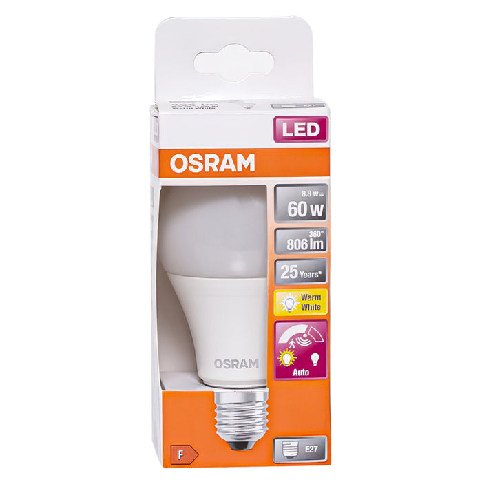 LED BULB WITH SENSOR E27 9W OSRAM