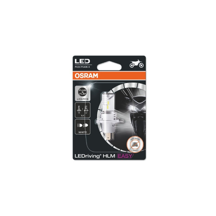 MOTORCYCLE LED LAMP 64193DWESY MOTOR H4/H19 LED 19W 12V P43T BLI1 OSRAM