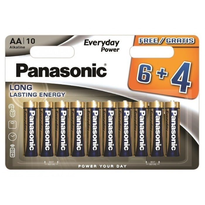 BATTERY LR6/10BW 6+4F EPS EVERYDAY POWER PANASONIC