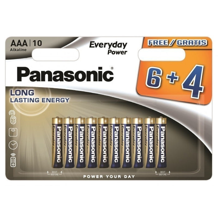 BATTERY LR03/10BW 6+4F EPS EVERYDAY POWER PANASONIC