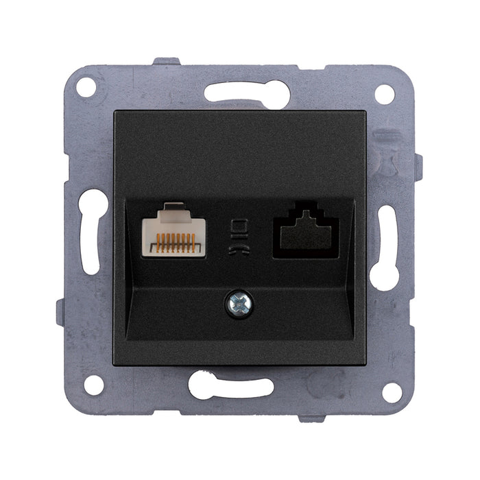 SOCKET RJ45 CAT 5E BLACK PANASONIC KARRE PLUS