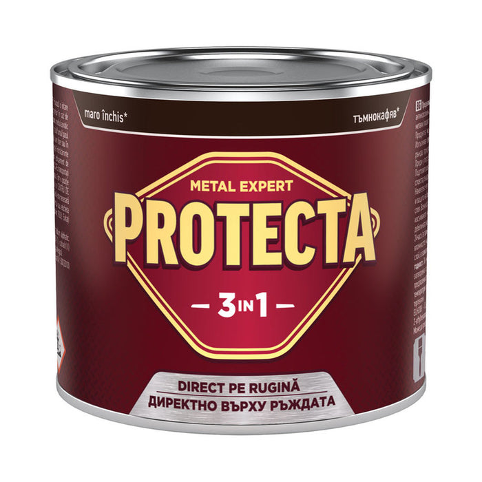 3 IN 1 ENAMEL LACQUER 500 ML DARK BROWN COLOR PROTECTA