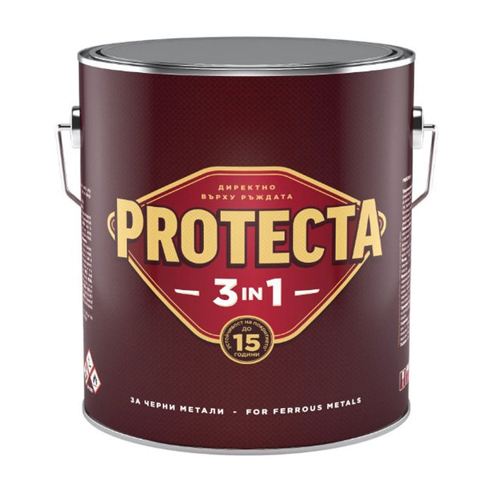 3 IN 1 ENAMEL LACQUER 2.5 L BLACK COLOR PROTECTA