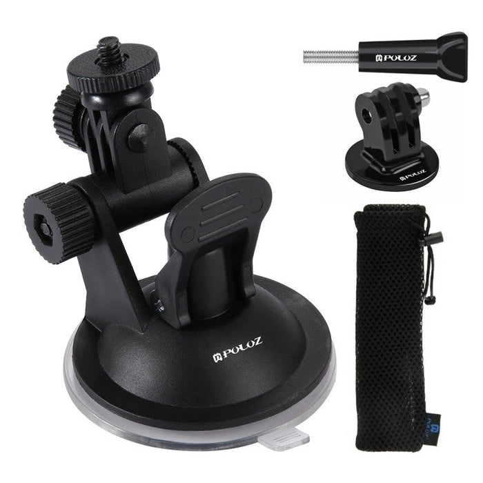 Puluz car windshield mount for sports cameras (including Osmo Action 5 Pro, Insta360 X5)