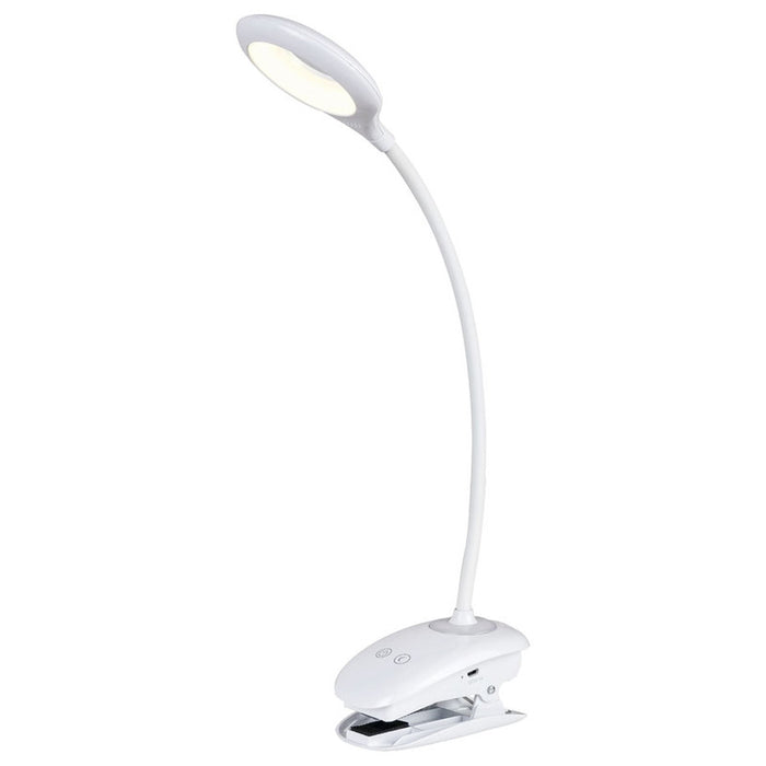 LED TABLE LAMP 4W 400K WITH CLIP, WHITE RABALUX HARRIS
