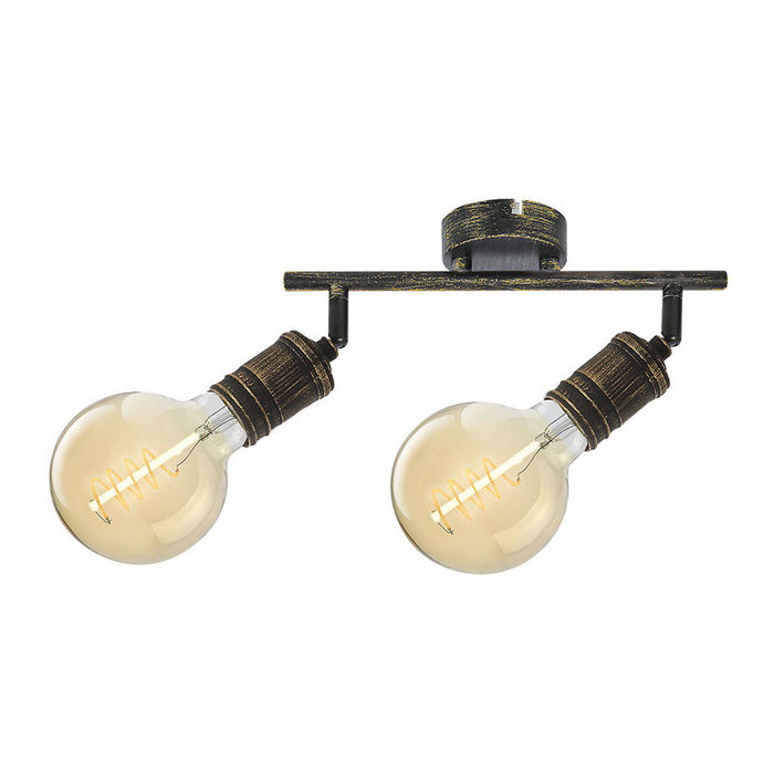 SPOT 2XE27 ANTIQUE GOLD RABALUX FIDEL