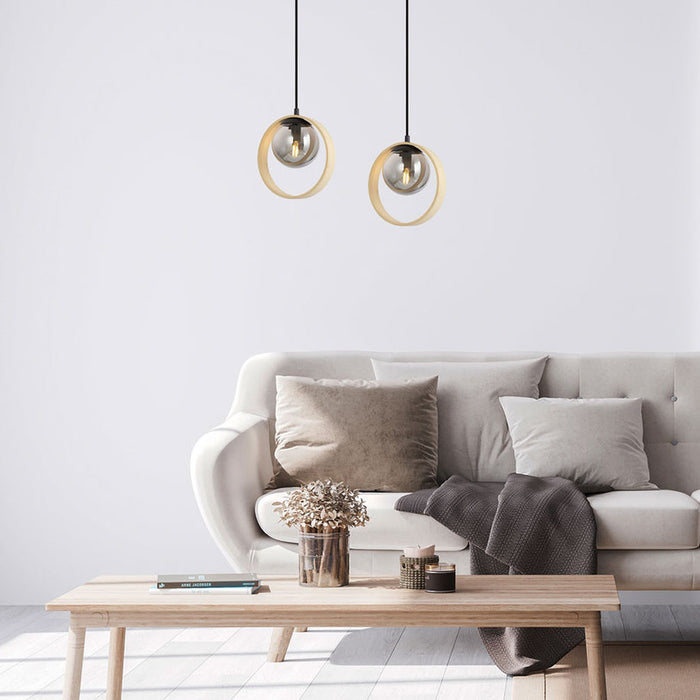 PENDANT E14 WOOD RABALUX PEYTON