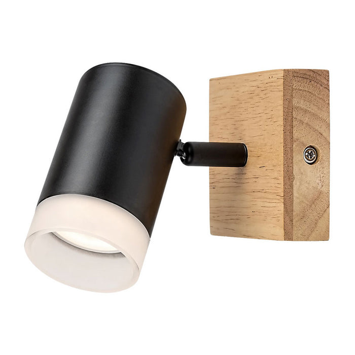 WALL GU10 BLACK/WOOD RABALUX TORAS