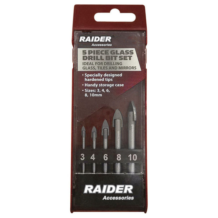 SET OF TOOLS FOR GLASS 5 PCS. F3, 4, 6, 8 AND 10 RAIDER