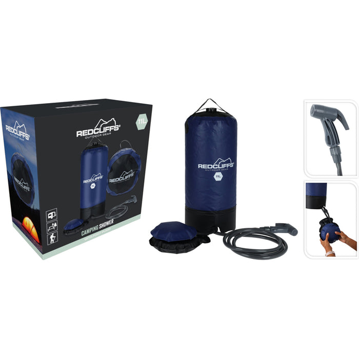 CAMPING SHOWER WITH PUMP 11L REDCLIFFS OUTDOOR DW9000130