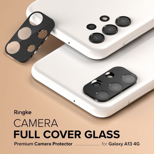 Ringke Galaxy A13 4G Camera Protector Full Cover Glass package (3 pcs) Black