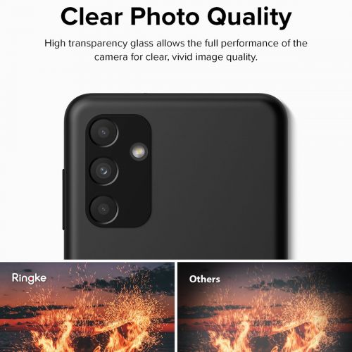 Ringke Galaxy A13 5G Camera Protector Full Cover Glass package (3 pcs) Black