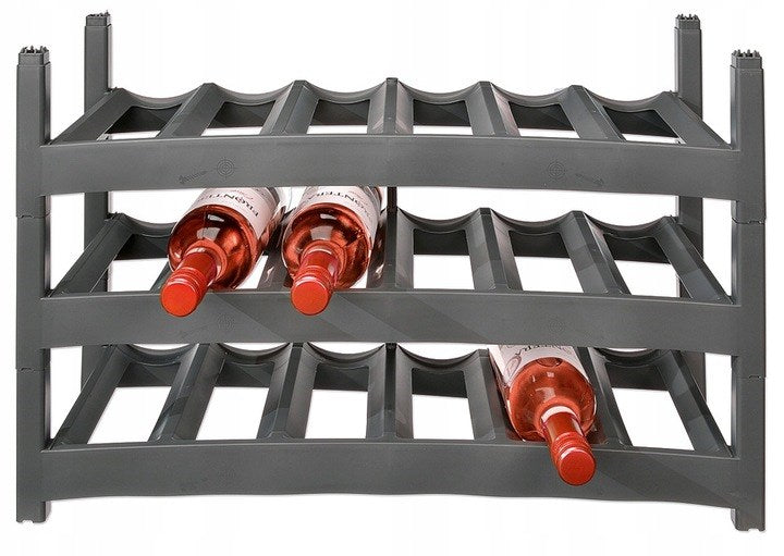 ROTHO Vario Wine Rack Anthracite - Stand for 6 Bottles