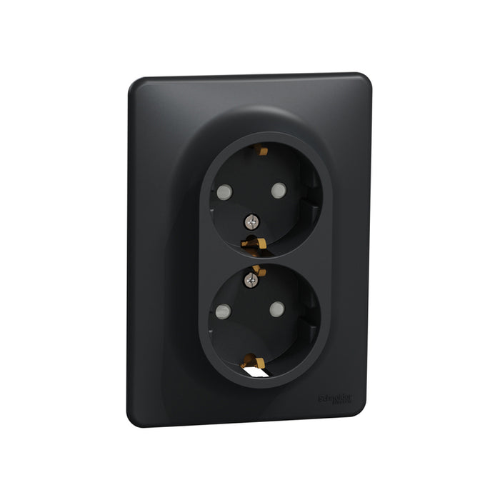 CONTACT DOUBLE ANTHRACITE SCHNEIDER SEDNA (SDD314221)