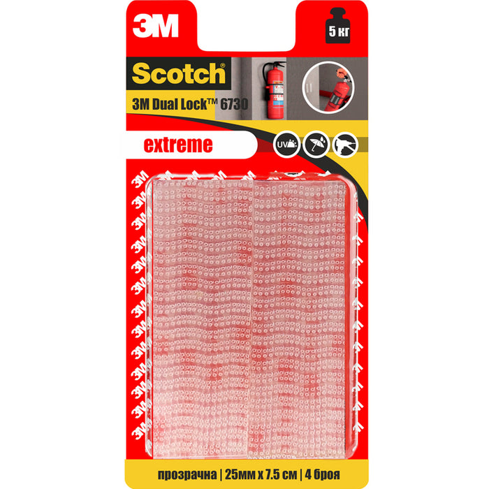 FASTENING TAPES TRANSPARENT 2 PAIRS FM RF6730 SCOTCH