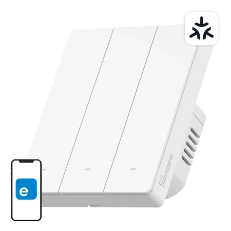 SONOFF M5-3C-80W WiFi Matter smart wall switch (3-channel, for frame)