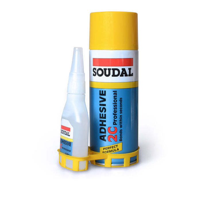 2K CYANOACRYLATE ADHESIVE+SPRAY 100/400 ML SOUDAL