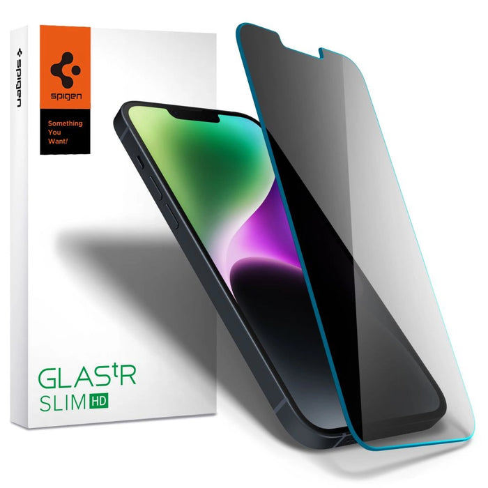 Spigen Glas.tR Slim Privacy Tempered Glass for iPhone 13 / 13 Pro / 14 / 16e
