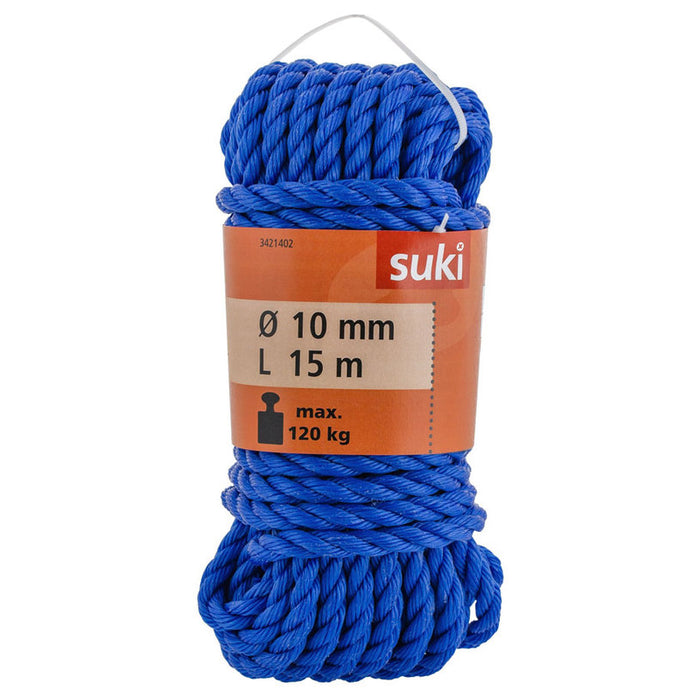 POLYPROPYLENE CORD TWISTED BLUE 10 MM 15M SUKI