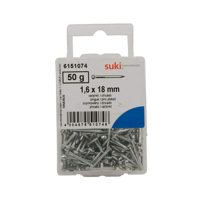 OVAL HEAD PIN 1.6X18MM GALVANIZED SUKI
