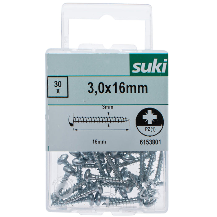 WOOD SCREW 3.0X16MM SUKI