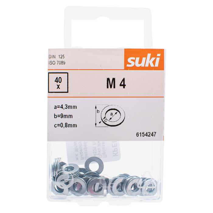WASHER M4 4.3X09X0.8MM SUKI