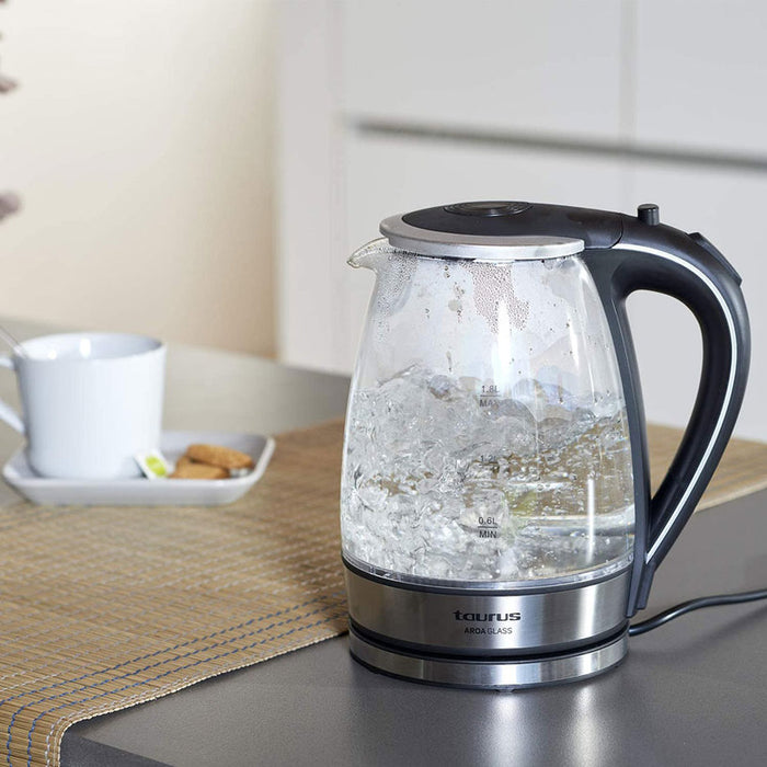 ELECTRIC KETTLE TAURUS AROA GLASS 2200 W, 1.70 L