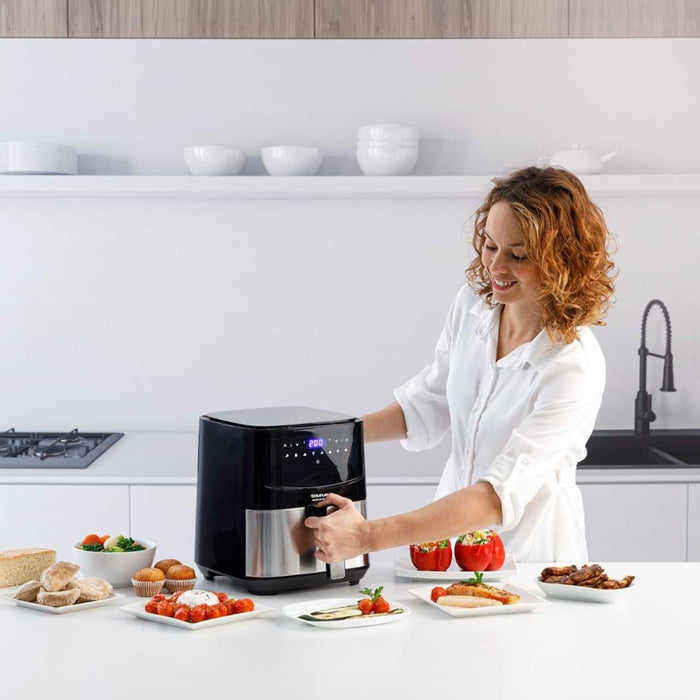 Taurus AF1450XD Single 5 L Stand-alone 1450 W Hot air fryer Black, Stainless steel