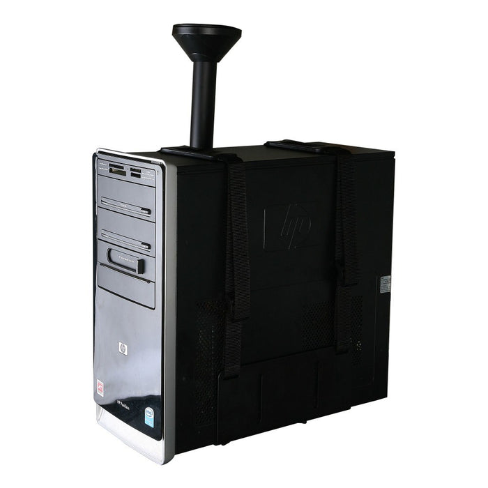 Techly ICA-CS 63 CPU holder Desk-mounted CPU holder Black