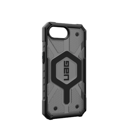 UAG Pathfinder Clear MagSafe iPhone 16e Case - Gray/Black