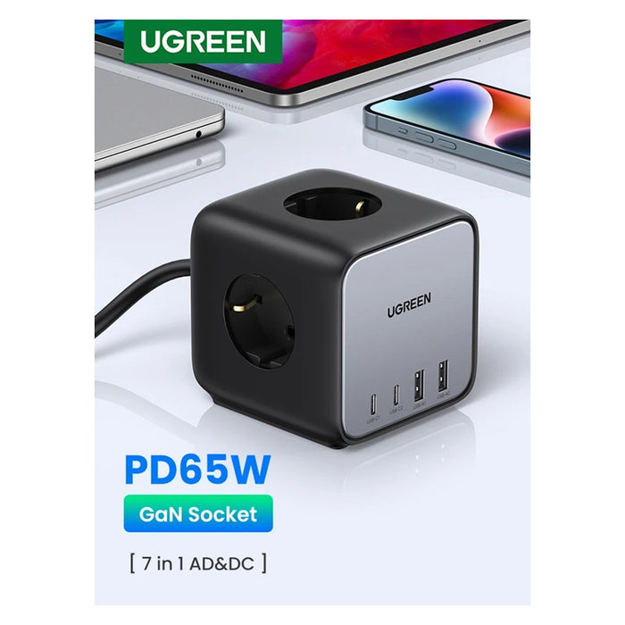 CD268 CHARGER 220V 2xUSB-C,2xUSBA,3xAC,65W UGREEN