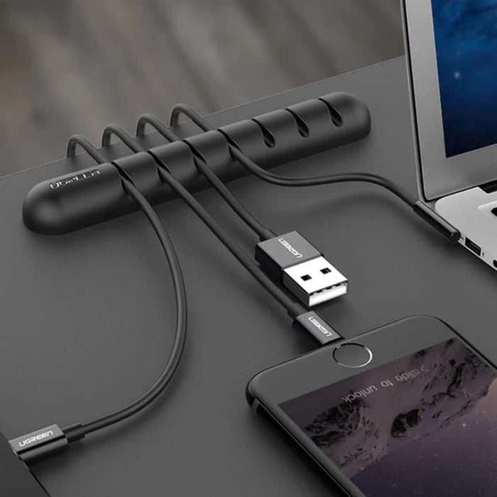 Ugreen LP114 self-adhesive cable organizer for 7 cables - black