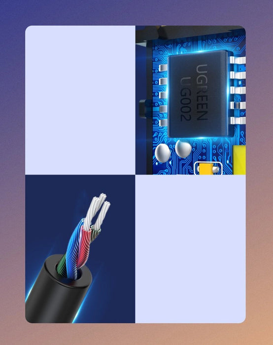 Ugreen Bluetooth 5.3 audio receiver USB cable audio adapter AUX jack black (70601 CM309)