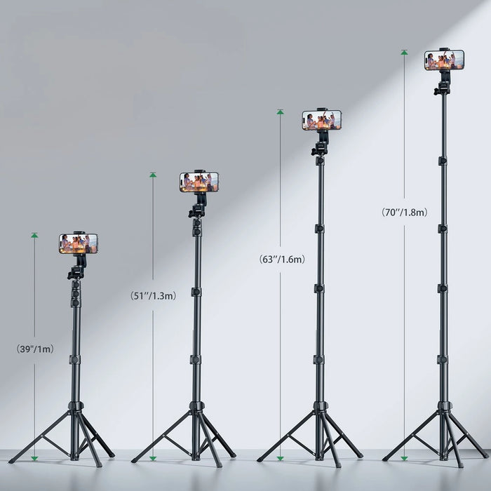 Ugreen LP680 selfie stick with stand and Bluetooth remote control 1.8m - black