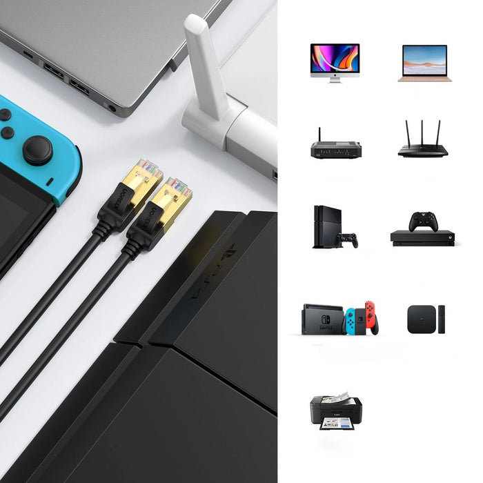 Ugreen NW107 RJ45/Cat 7 F/FTP Network Cable 5m - Black