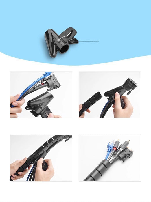 Ugreen LP121 cover 30818 cable organizer 1.5m - black