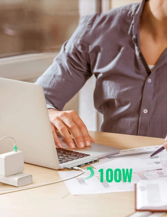 HUB Ugreen 60559 2x USB-C / USB-C PD (Thunderbolt 3, 100W, 4K 60 Hz, 10 Gbps) / HDMI 4K 30 Hz / 3x USB 3.0 for MacBook Pro / Air - Gray