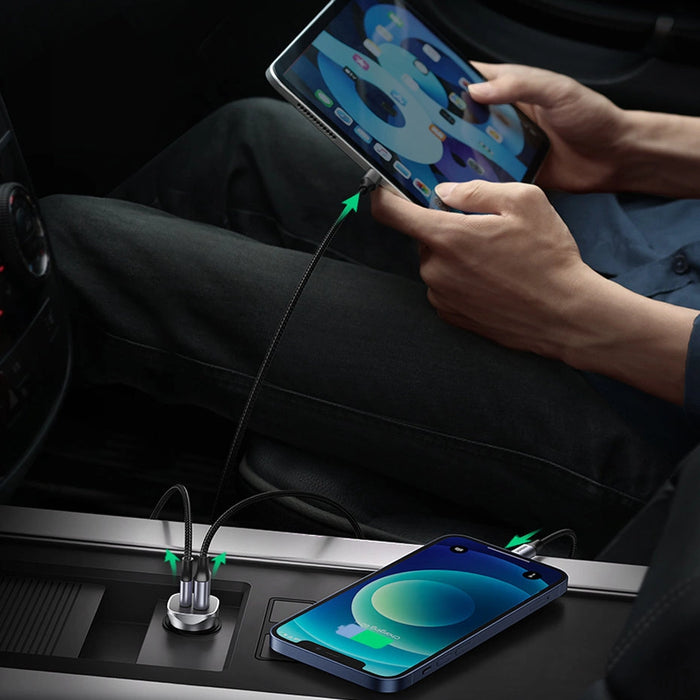 Ugreen Car Charger USB Type C / USB 24W Power Delivery Quick Charge Gray (30780)