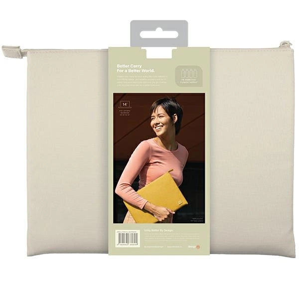 Uniq Lyon Waterproof RPET case for a 14" laptop - beige