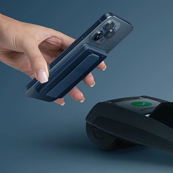 Uniq Heldro ID magnetic wallet with support and wristband - pink