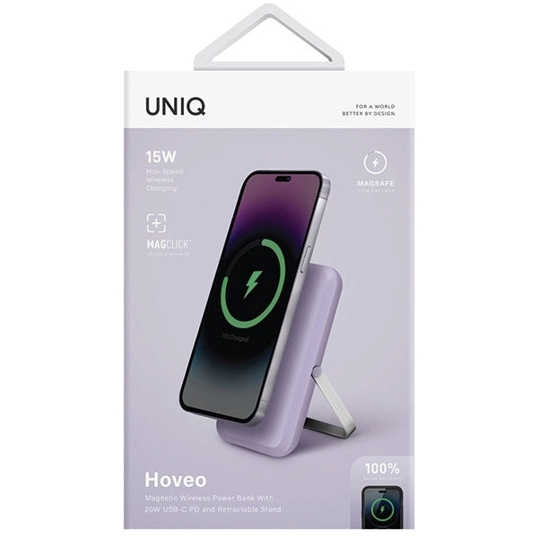 Powerbank Uniq Hoveo magnetic 5000mAh USB-C 20W PD - purple
