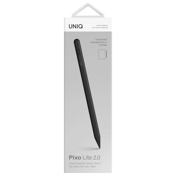 Uniq Pixo Lite 2.0 Magnetic Stylus for iPad - Black/Graphite Black
